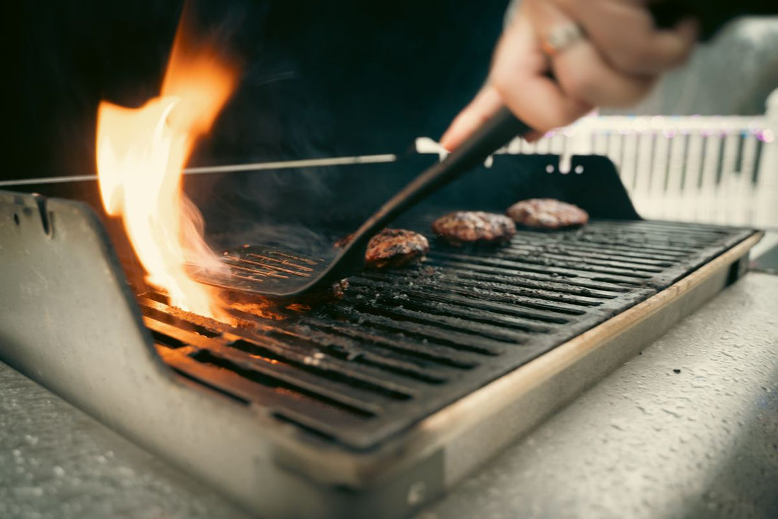 Cooking on a gas barbecue grill