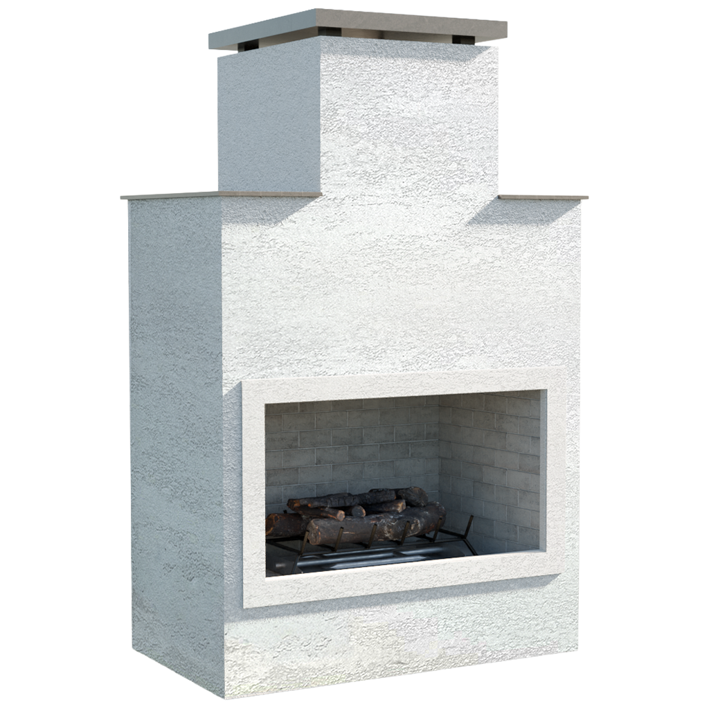 Cal Flame Indio contemporary outdoor gas fireplace, front view
