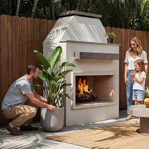 Cal Flame Laredo outdoor fireplace