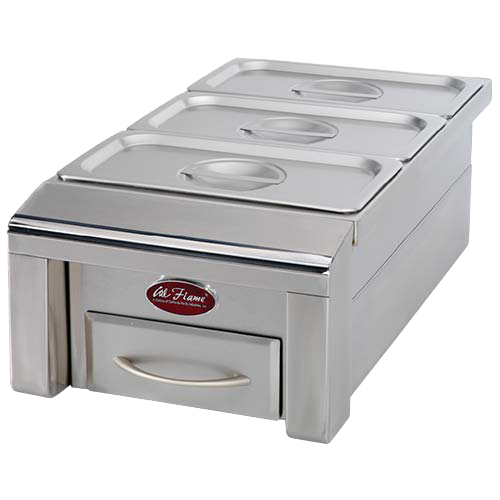 Cal Flame 12 inch drop in food warmer