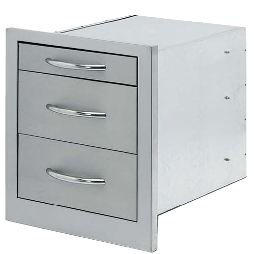 Cal Flame 3 drawer storage wide