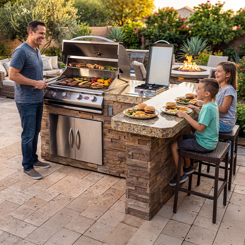 Cal Flame Malibu Q outdoor kitchen island