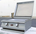 Cal Flame hibachi flat drop-in grill with lid open