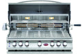 Cal Flame convection 5-burner built-in gas grill, hood open