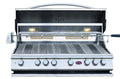 Cal Flame P Series P6 six-burner built-in gas grill, hood open